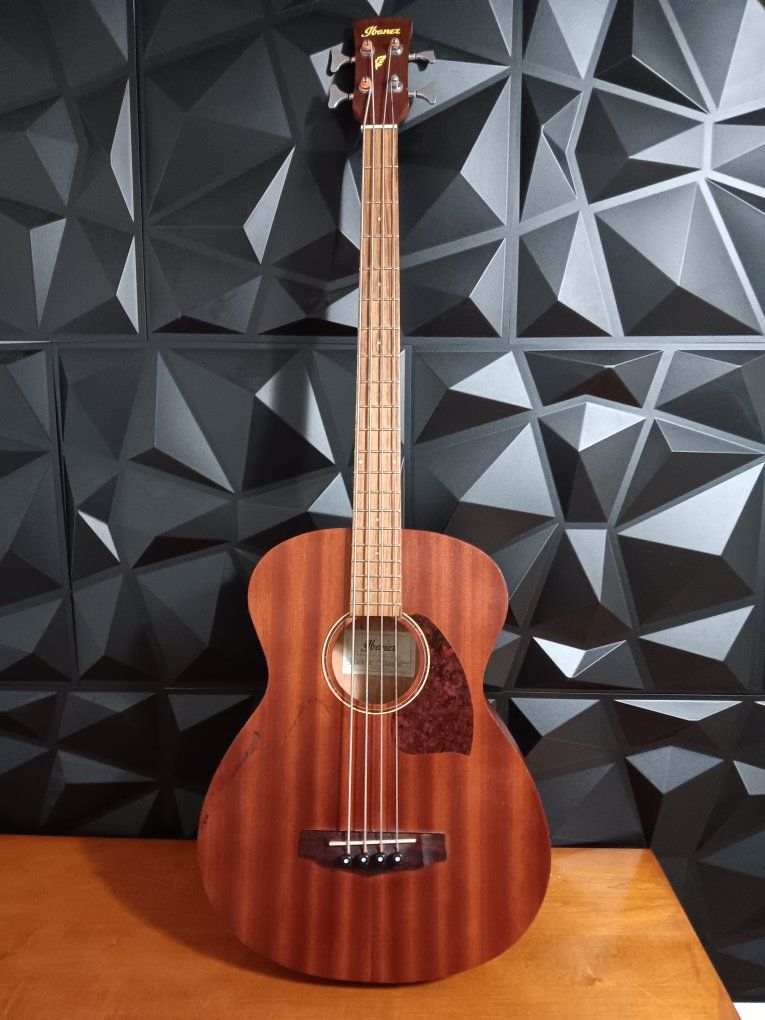 Ibanez PCBE12MH Open Pore Natural Acoustic/Electric Bass (It has some scratches on the front, but this does not affect its funct