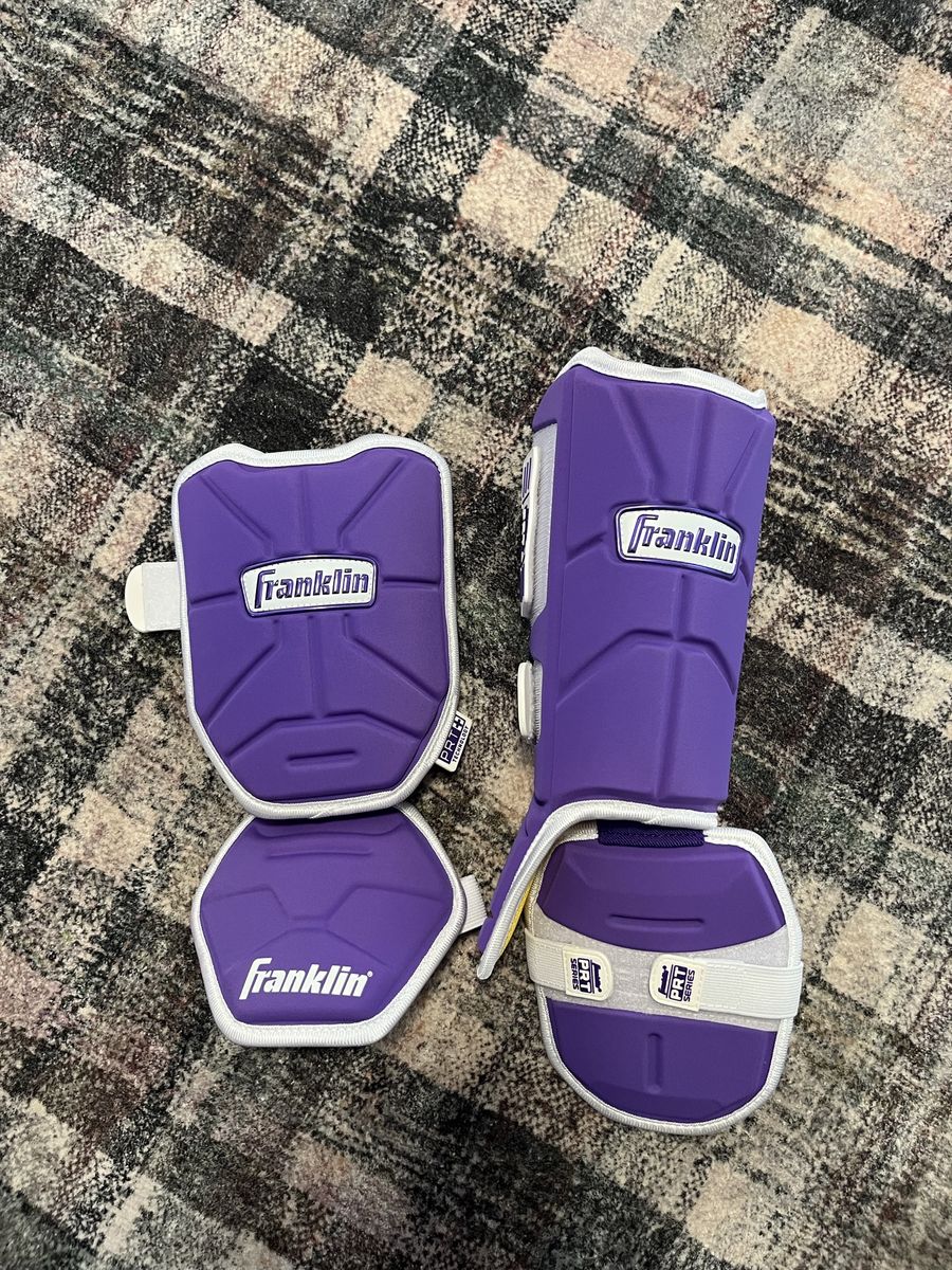 Franklin Sports PRT Series Purple Baseball elbow guard and leg guard