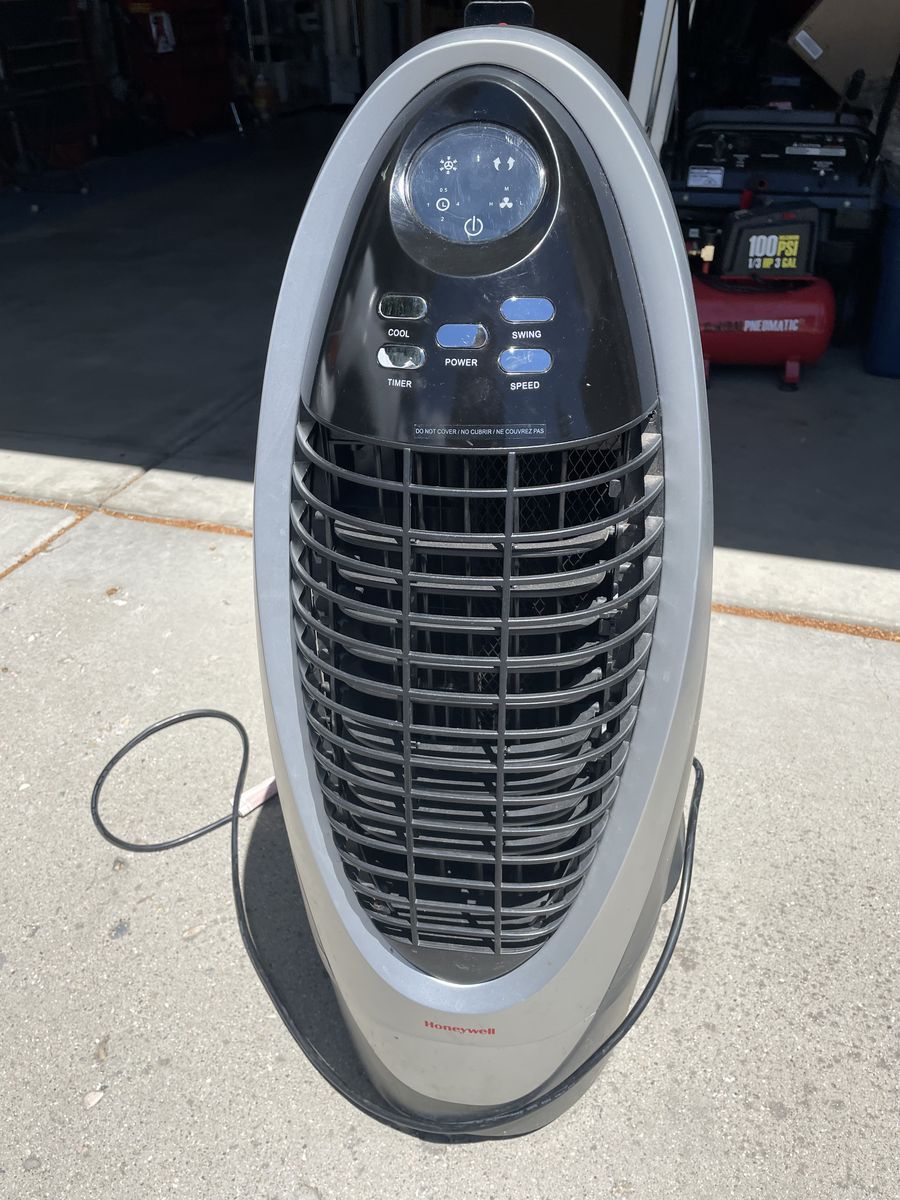 Honeywell CS071AE Evaporative Cooler - 3-Speed Oscillating Fan with Timer & Remote