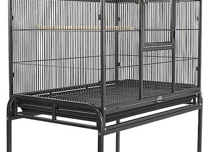 A&E Cage Company Flight Bird Cage & Stand, Black