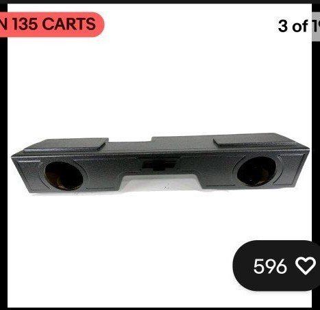 Chevy or gmc 07-18 Dual 8" Subwoofer Box for Truck Audio - Black Textured Finish, Sealed Enclosure