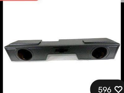 Chevy or gmc 07-18 Dual 8" Subwoofer Box for Truck Audio - Black Textured Finish, Sealed Enclosure