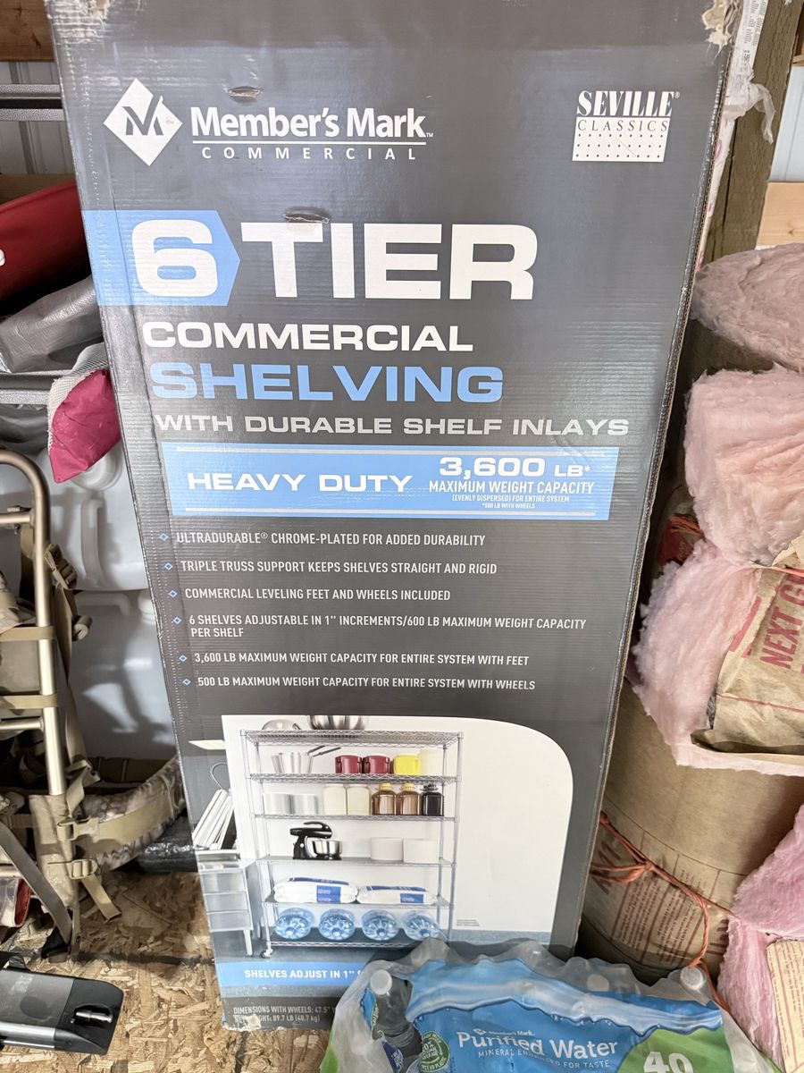 6-Tier Heavy Duty commercial shelving