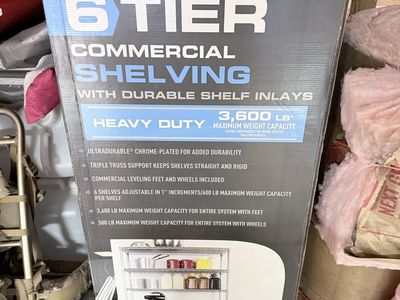 6-Tier Heavy Duty commercial shelving