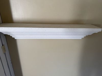 Set of three 46" Plaster Wall Shelves - Decorative White Mantels/Shelving Units