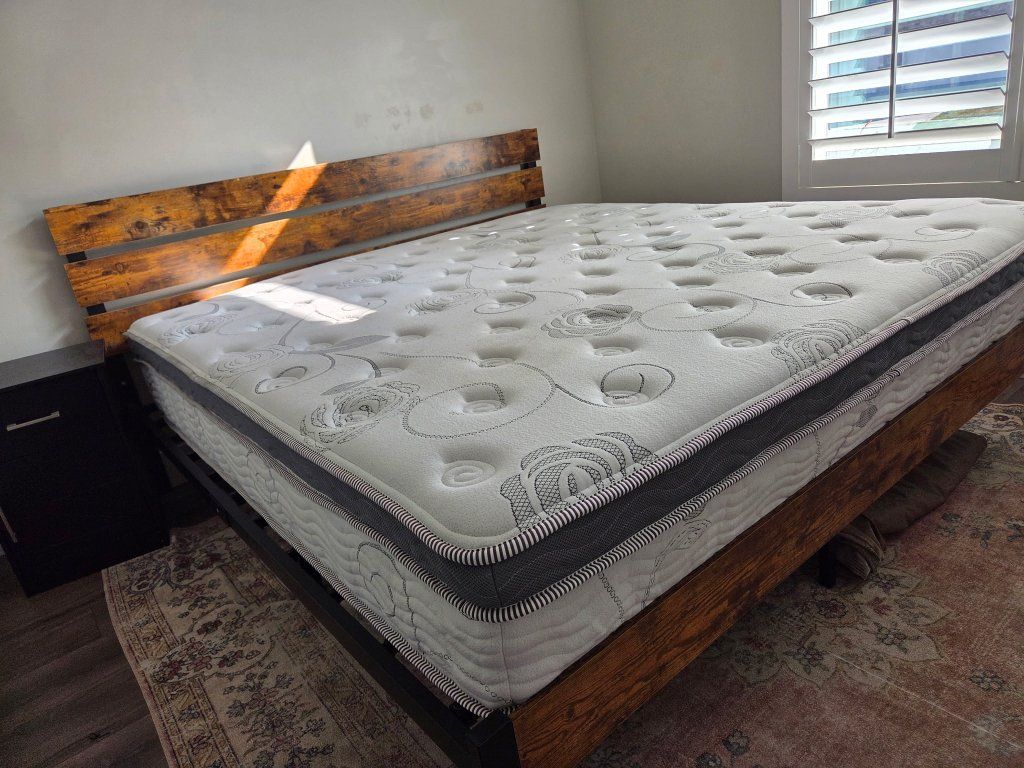 mattress and bed frame.