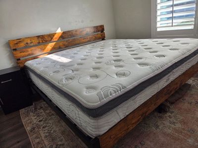 mattress and bed frame.