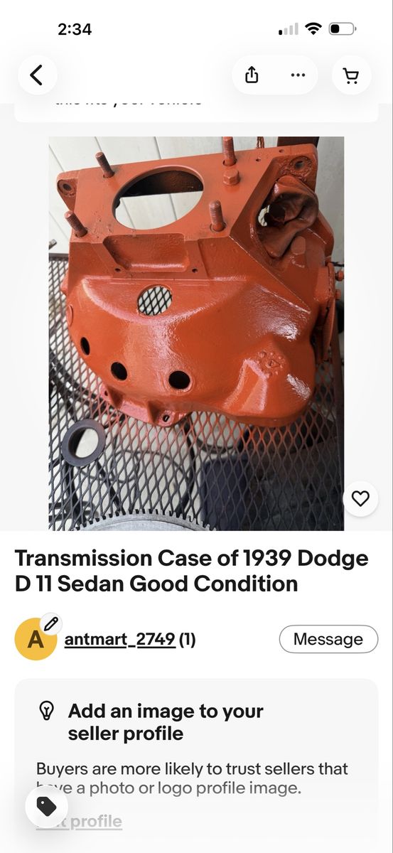 1939 Dodge D 11 Sedan Transmission Case