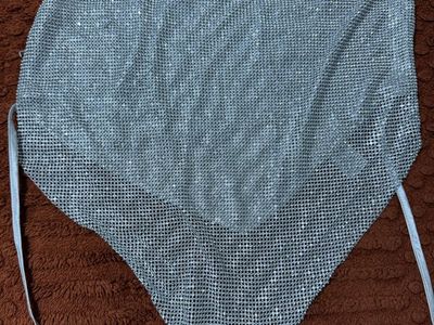 Rhinestone halter Top Silver