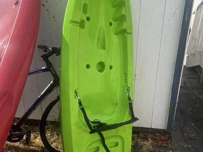 Bright Green Sit-On-Top Kayak with Backrest Straps