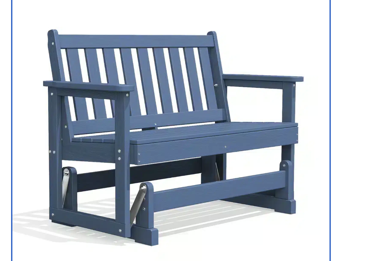 New in Box, Traditional Adirondack Glider Bench