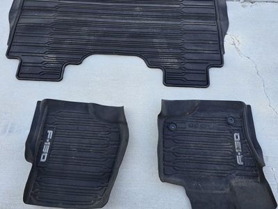 OEM Ford F-150 All-Weather Rubber Floor Mats Set - Black