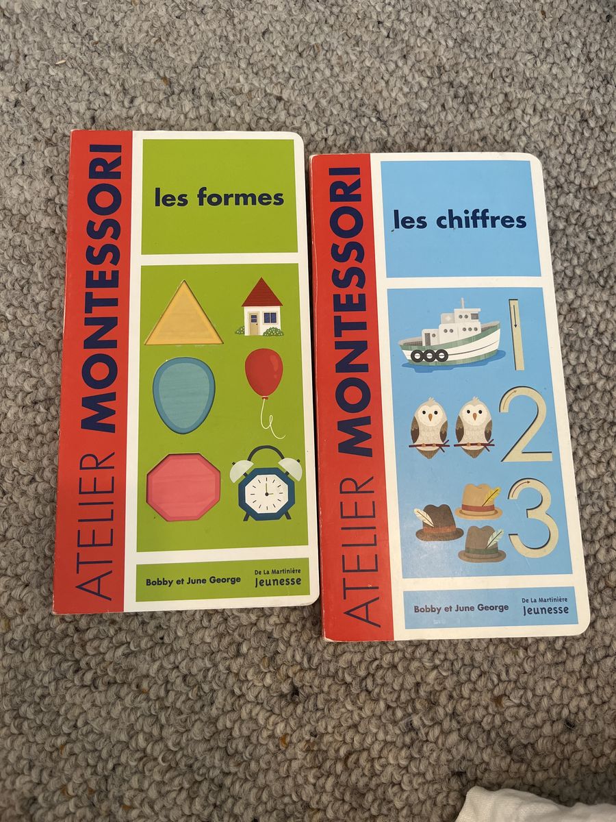 Montessori Les Formes & Montessori Les Chiffres French books