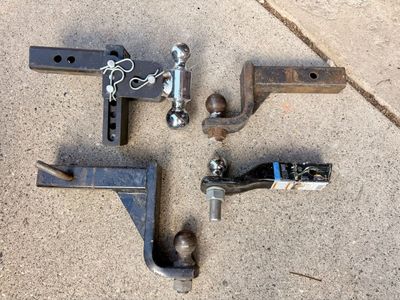 Assorted Trailer Hitches and Ball Mounts