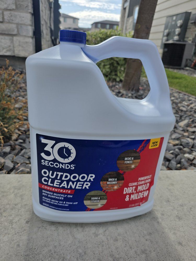 30 SECONDS Outdoor Cleaner Concentrate, 2-Pack 2.5 Gallon, Removes Dirt, Mold, Mildew