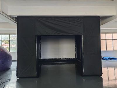 Large Inflatable golf simulator setup - Black, Portable