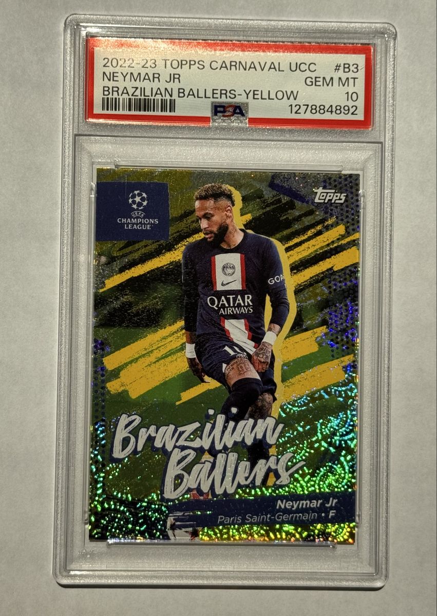 2022 Topps Carnaval Neymar Jr Brazilian Ballers #B3 PSA 10