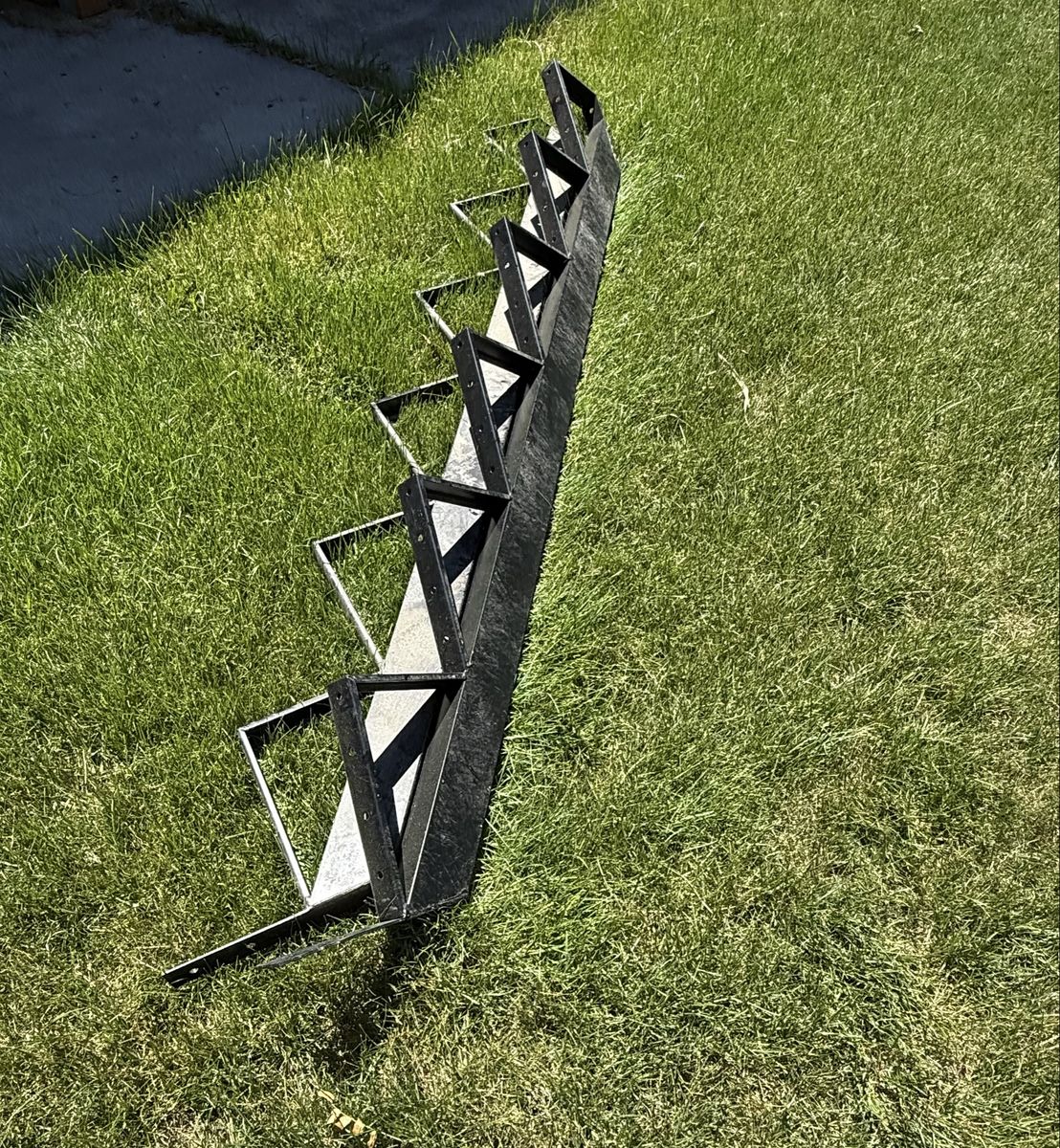 MTB Black Steel Stair Risers pair 6 steps—New!