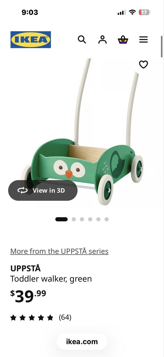 New inbox, IKEA baby walker toy