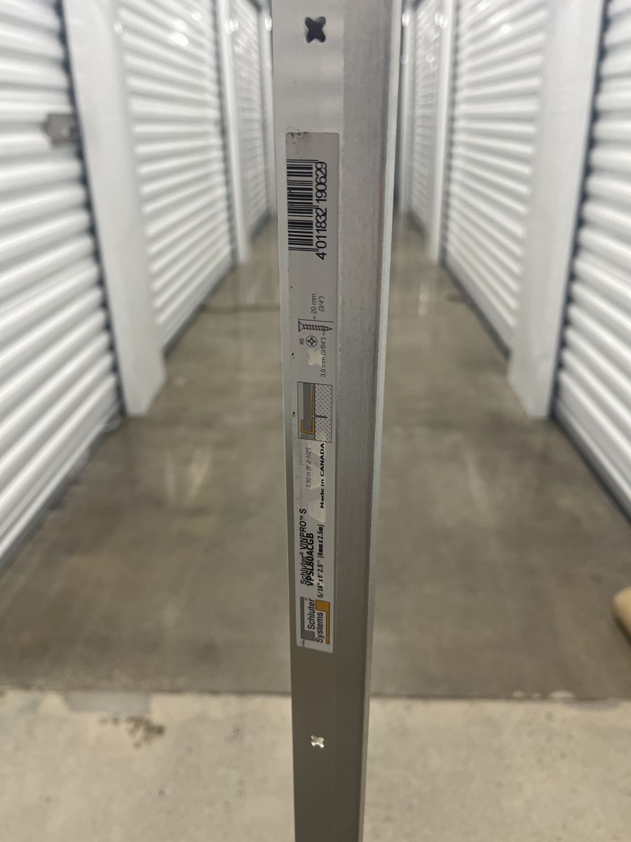Schluter Systems VINPRO'S VPSL80ACGB Tile Trim Profile 5/16" x 8' 2.5" Aluminum - Made in Canada