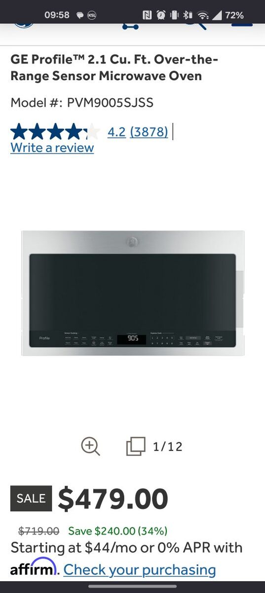 GE Profile Over The Oven Microwave