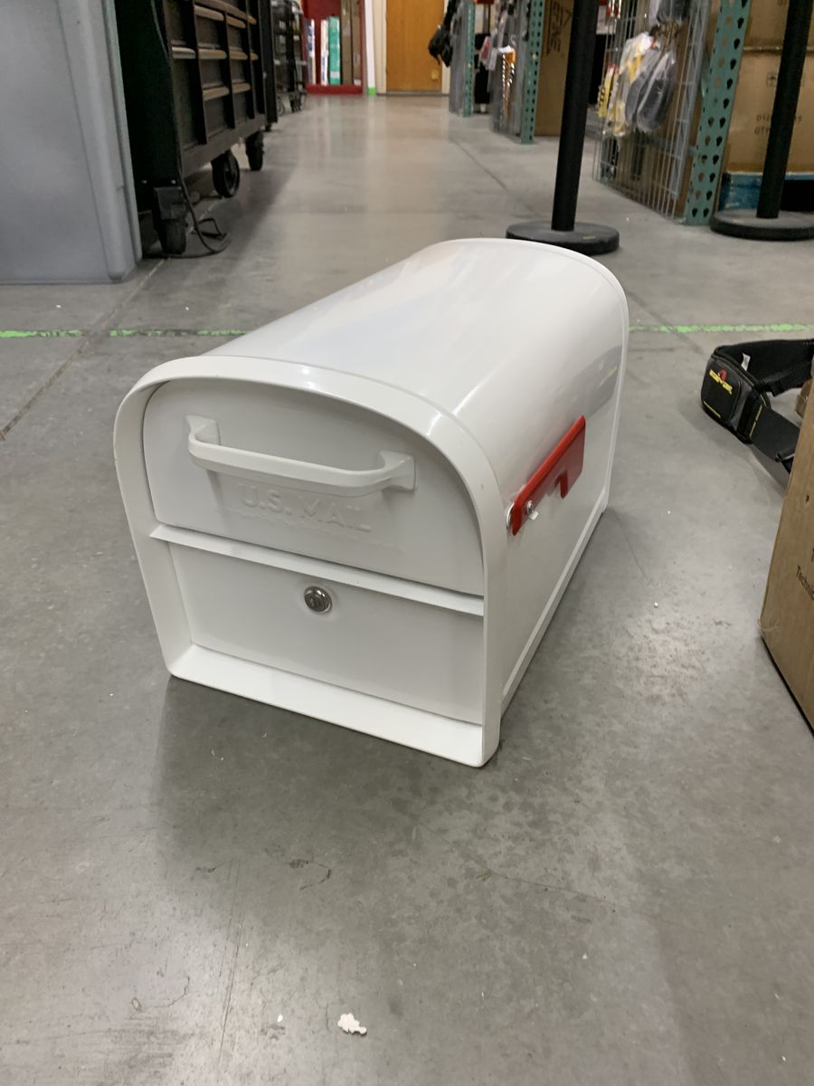 Architectural Mailboxes Oasis 360 White, Large, Steel, Locking Parcel Mailbox with 2-Access Doors