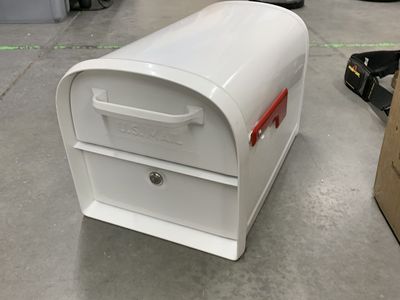 Architectural Mailboxes Oasis 360 White, Large, Steel, Locking Parcel Mailbox with 2-Access Doors