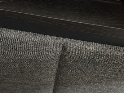 Zinus Shawn 1 SmartBase Platform Bed Frame with Headboard, twin, Dark Grey