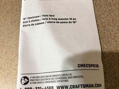 Craftsman Electric 10" chain saw / pole saw