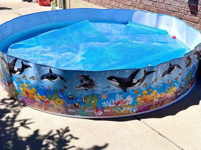 Intex Deep Sea Blue 8 Feet x 18 Inch SnapSet Instant Round Plastic Swimming Kiddie Pool