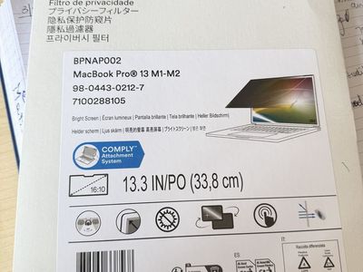 3M privacy Filter for Laptop - 13 inch Macbook Pro - M1-M2