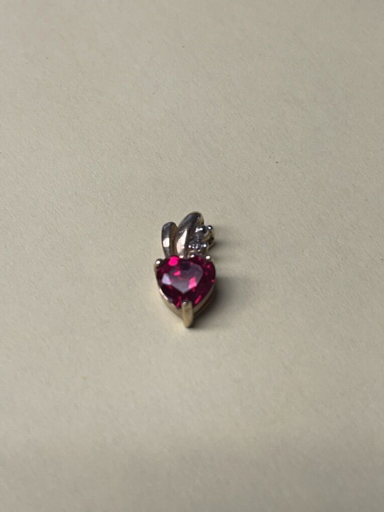 Ruby Heart Pendant