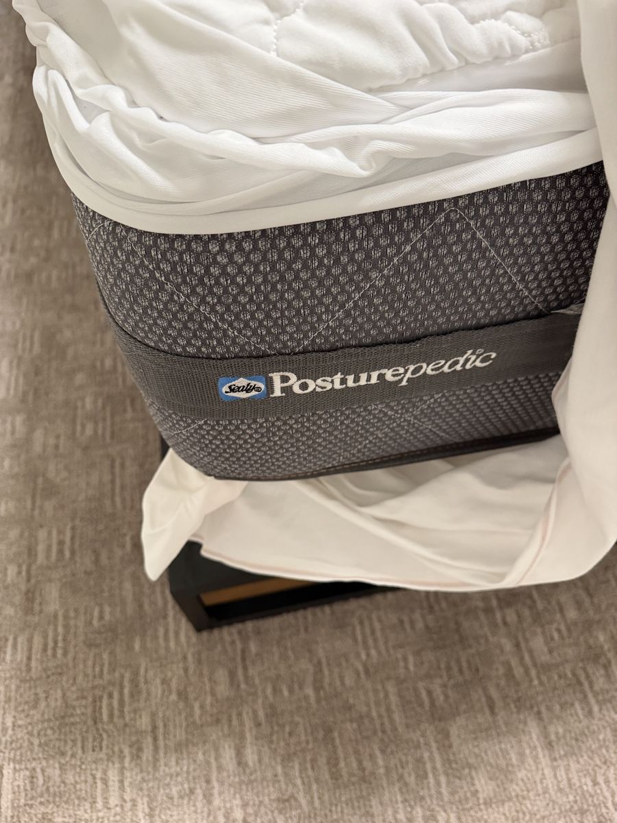 Sealy Posturepedic mattress and frame