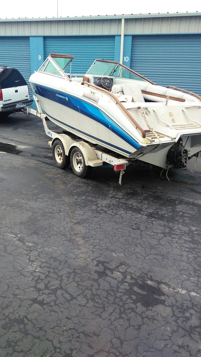 1989 Celebrity 199 boat and trailer
