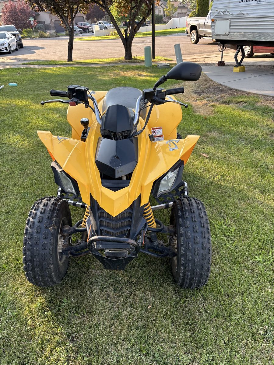 Yellow ATV Four Wheeler Quad