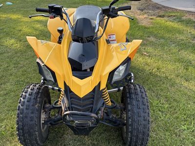 Yellow ATV Four Wheeler Quad