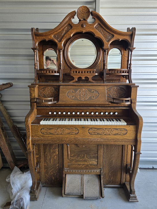 Victorian Pump Organ with Oak Piano Stool