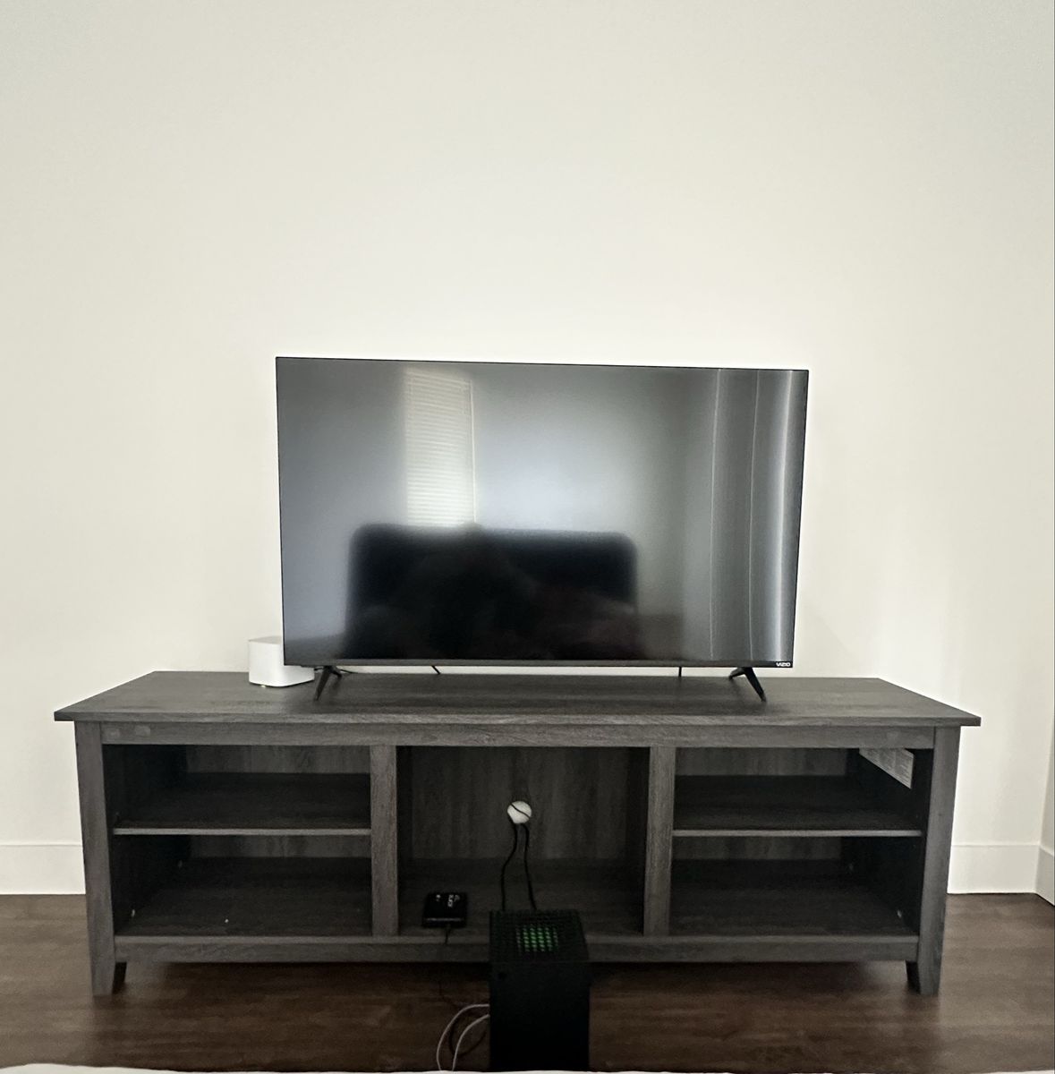 Grey Wood TV Stand/Entertainment Center