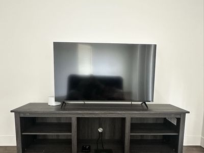 Grey Wood TV Stand/Entertainment Center