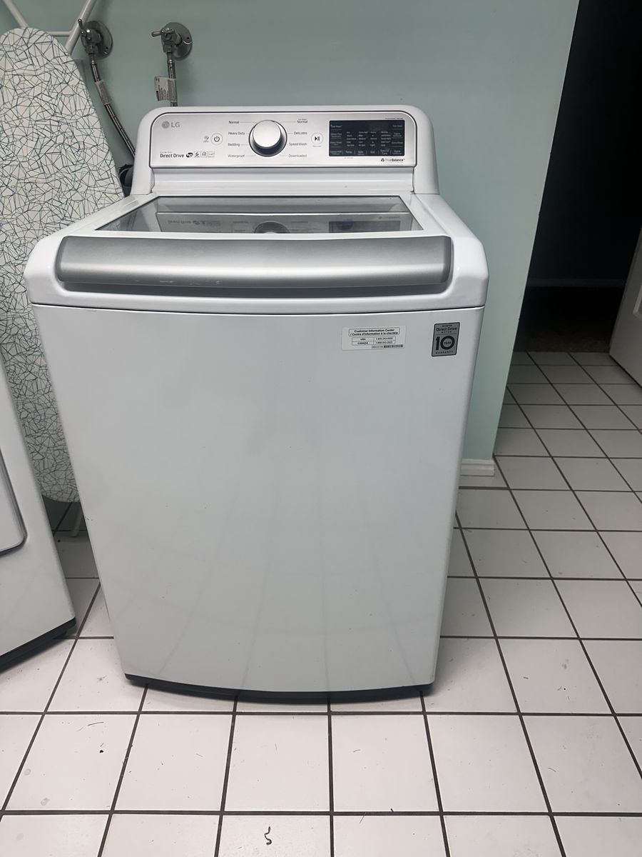 LG White Top Load Washer and Dryer set