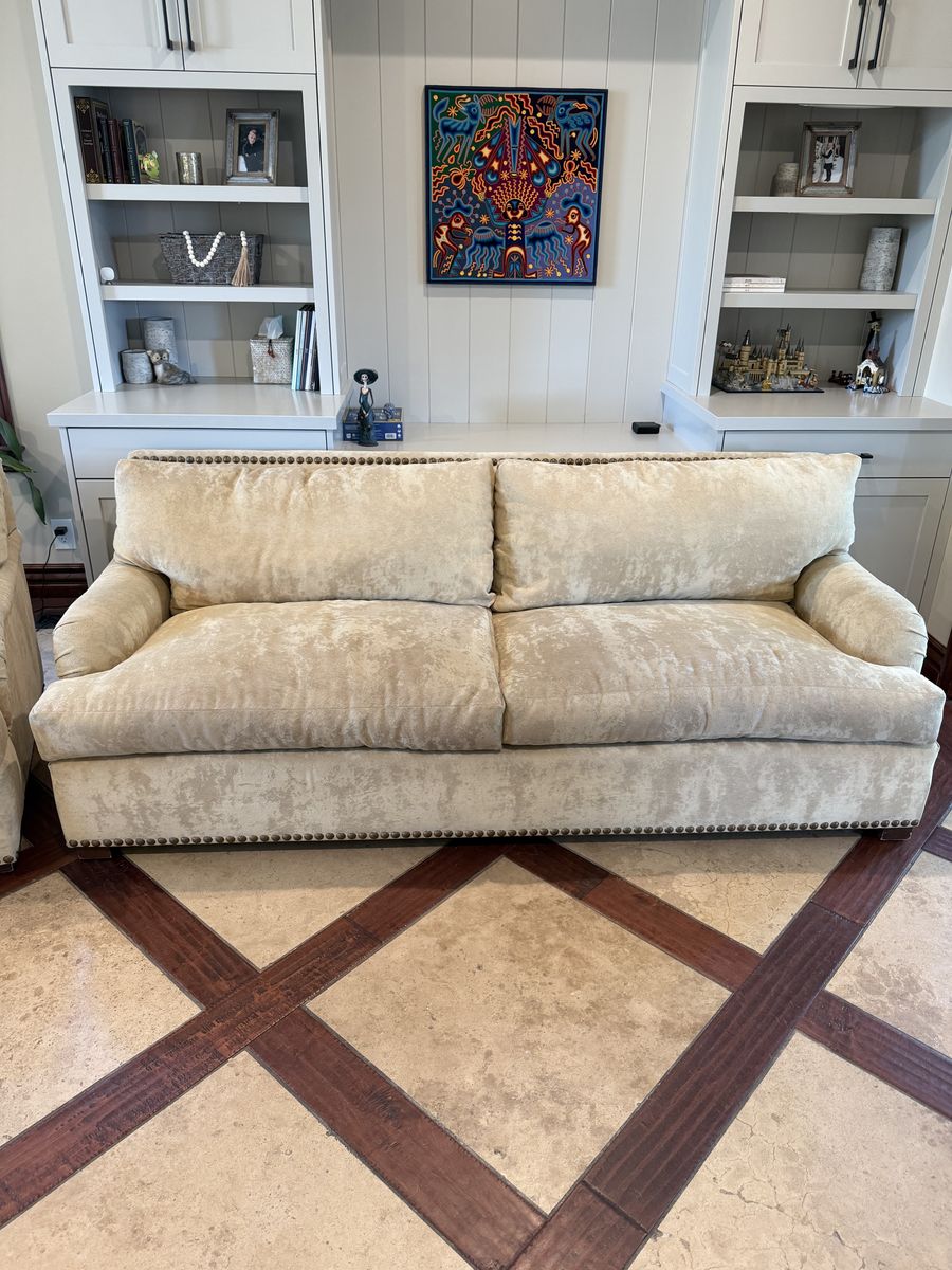Luxury Down-Filled Sofa + Matching Chair – Excellent Condition