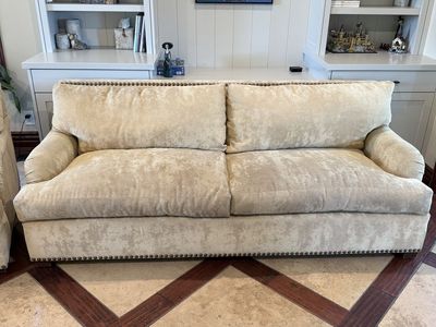 Luxury Down-Filled Sofa + Matching Chair – Excellent Condition