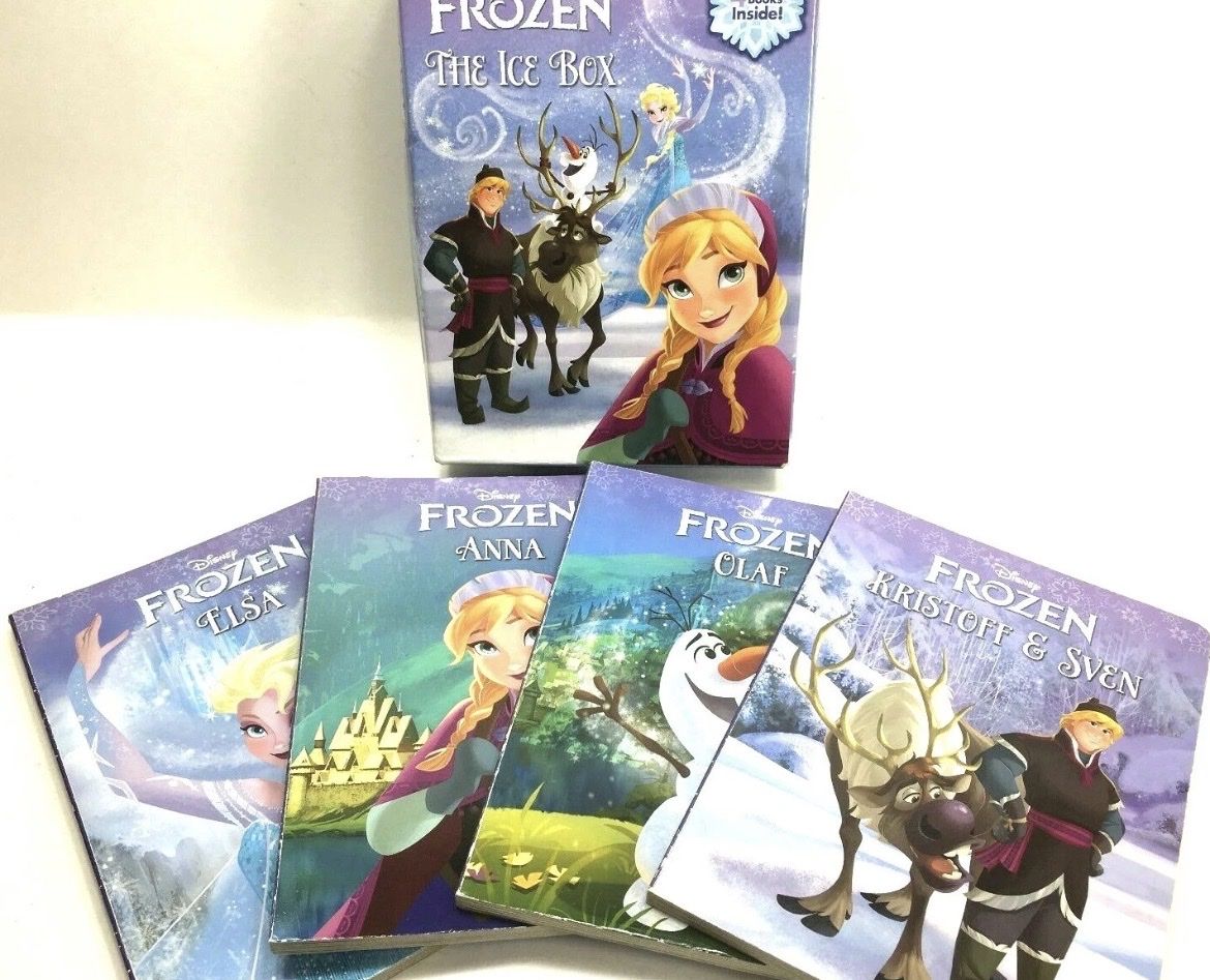 Disney FROZEN 4 Board Book THE ICE BOX Set Kids Library Easy Read