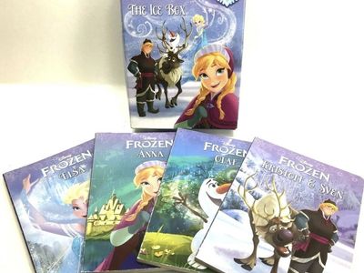 Disney FROZEN 4 Board Book THE ICE BOX Set Kids Library Easy Read