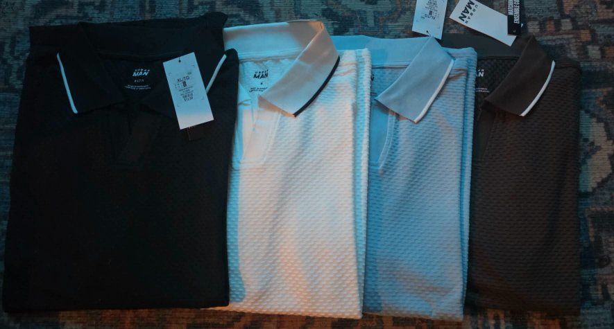 Urban Man Textured Polo and Shorts Set Bundle - Multiple Colors