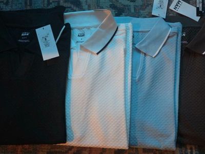 Urban Man Textured Polo and Shorts Set Bundle - Multiple Colors