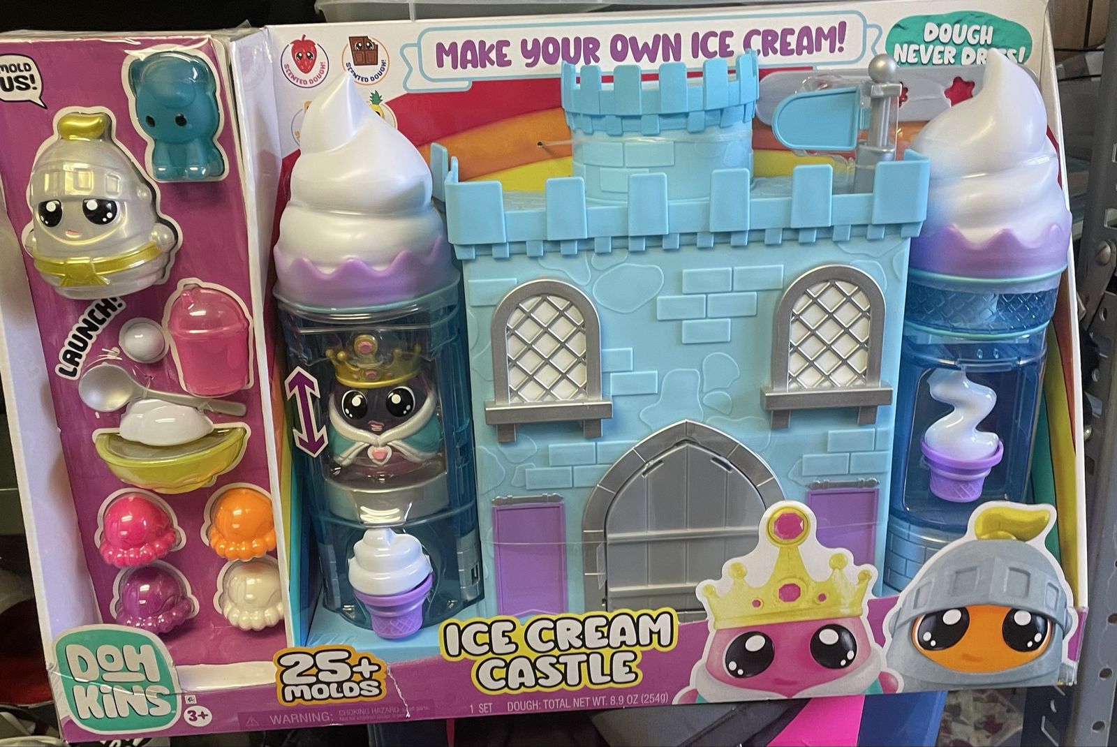 MGA Entertainment DohKins Ice Cream Castle Playset with Scented Dough