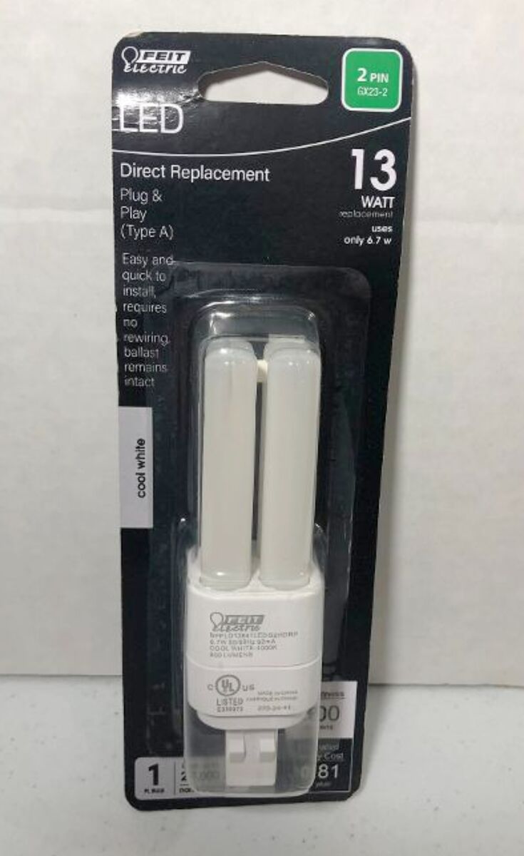 Feit Linear PL GX23-2 LED Bulb Cool White 13 Watt Equivalence 1 pk