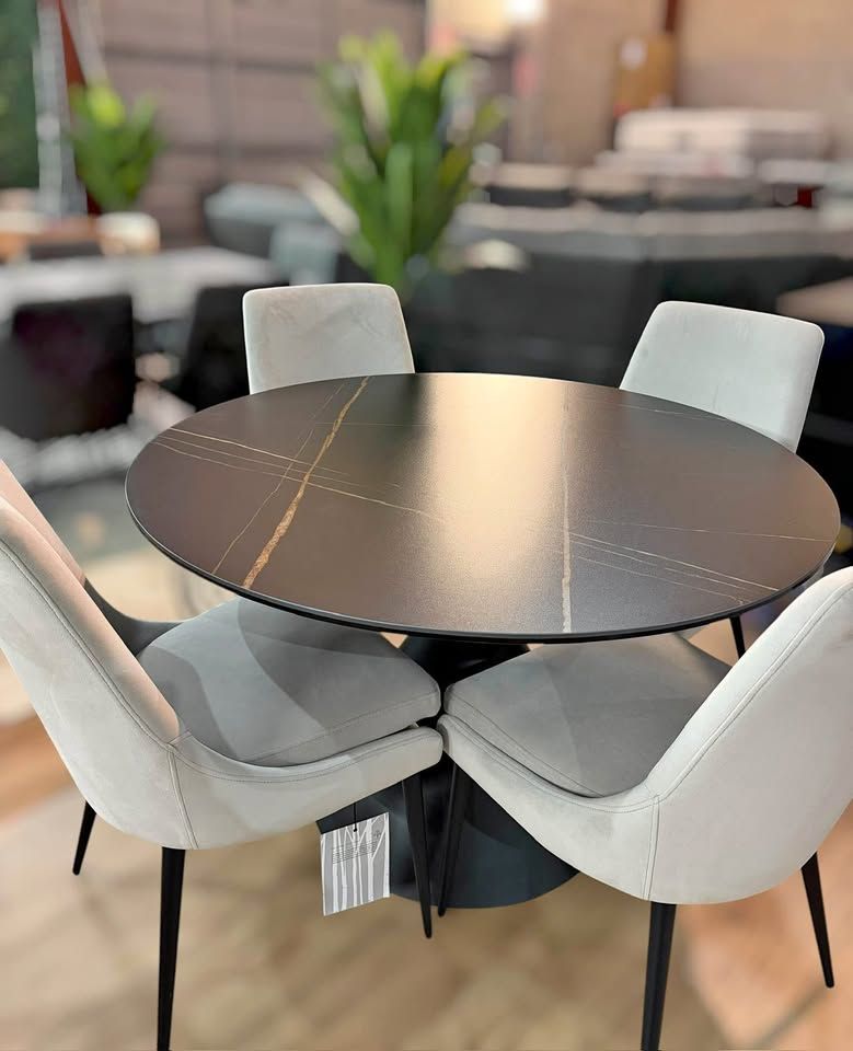 MATTO ROUND DINING SET (5-PIECE) – MODERN & COMPACT  WAREHOUSE CLEARANCE