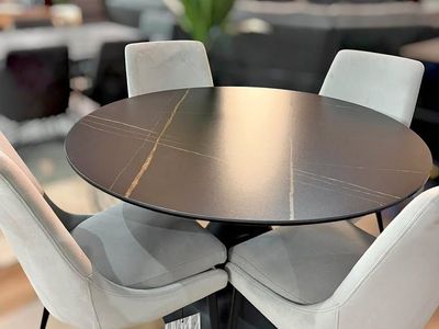 MATTO ROUND DINING SET (5-PIECE) – MODERN & COMPACT WAREHOUSE CLEARANCE